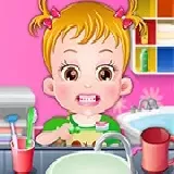 Baby Hazel Brushing Time