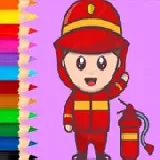 Coloring Book: Fireman