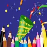 Coloring Book: Happy New Year