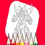 Coloring Book: Robot And Car