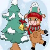 Cute Christmas Bull Difference