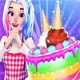 Cute Doll Cooking Cakes