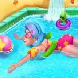 Galaxy Girl Swimming Pool